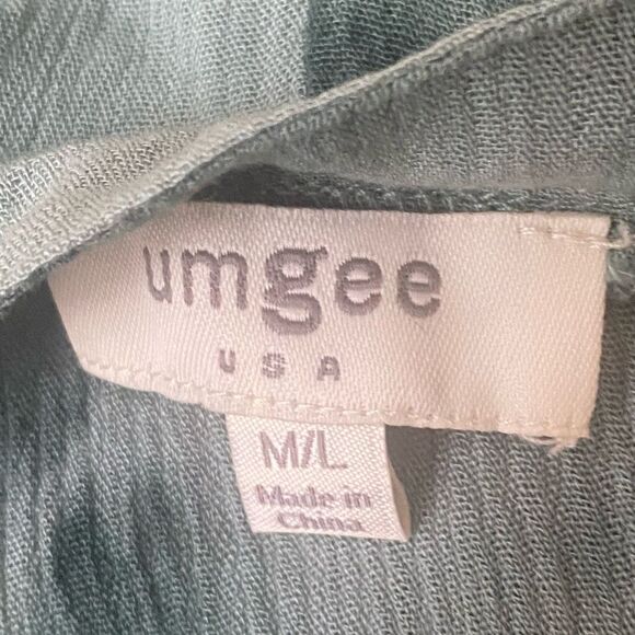 Umgee Green Boho Hippie Tie Dye Blouse. Size Large. - Picture 7 of 8